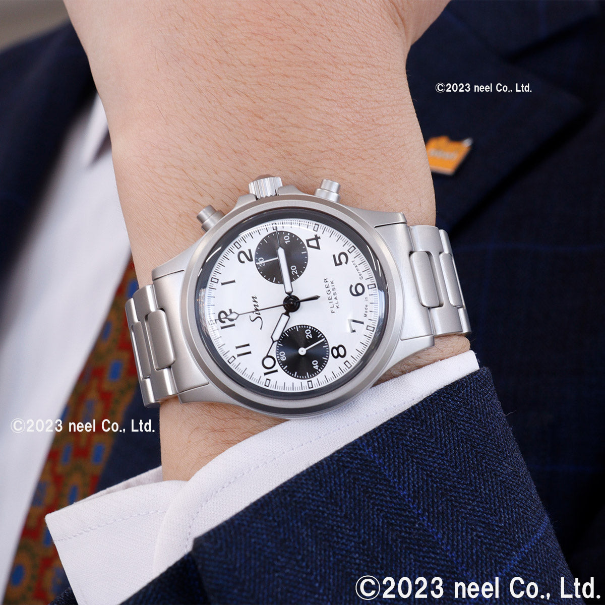 Sinn ジン 356.FLIEGER.KLASSIK.W 自動巻き 腕時計 メンズ Instrument Chronographs インストゥルメント クロノグラフ フリーガー ステンレスバンド ドイツ製【60回分割手数料無料!】