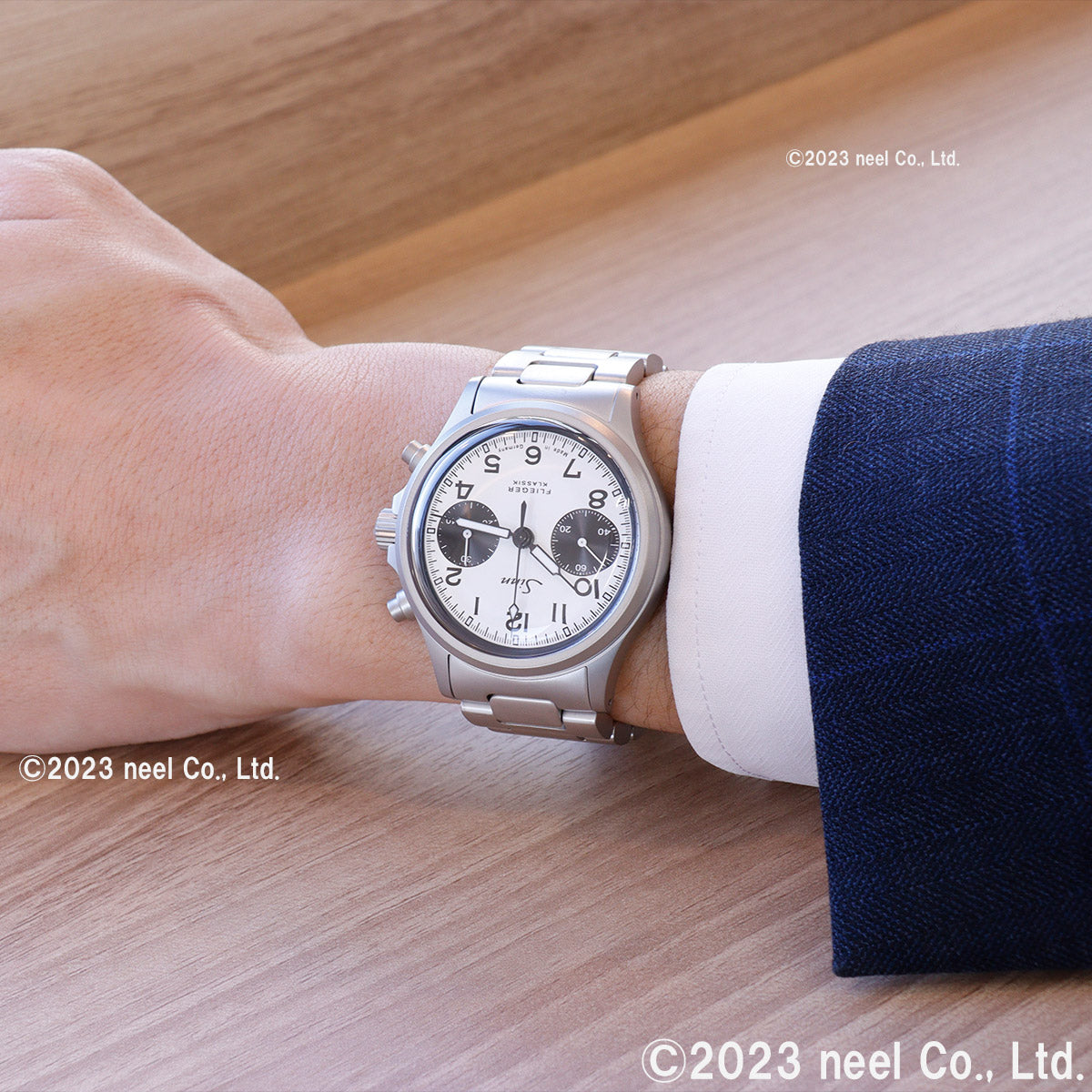 Sinn ジン 356.FLIEGER.KLASSIK.W 自動巻き 腕時計 メンズ Instrument Chronographs インストゥルメント クロノグラフ フリーガー ステンレスバンド ドイツ製【60回分割手数料無料!】