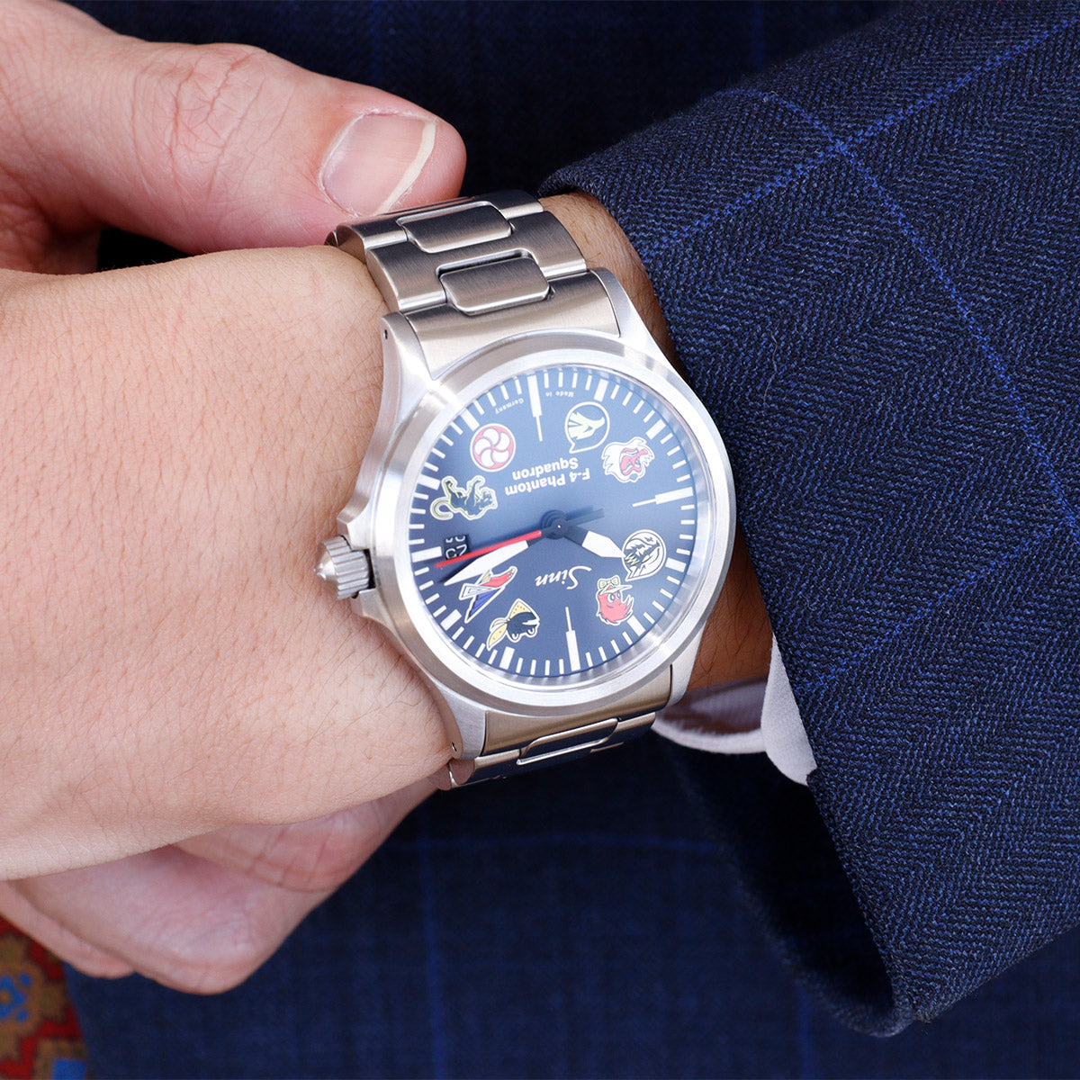 Sinn ジン 556.F-4.II 自動巻き ファントム 日本限定モデル 腕時計 メンズ JAPAN Limited パイロットウォッチ ステンレスバンド ドイツ製【60回分割手数料無料!】
