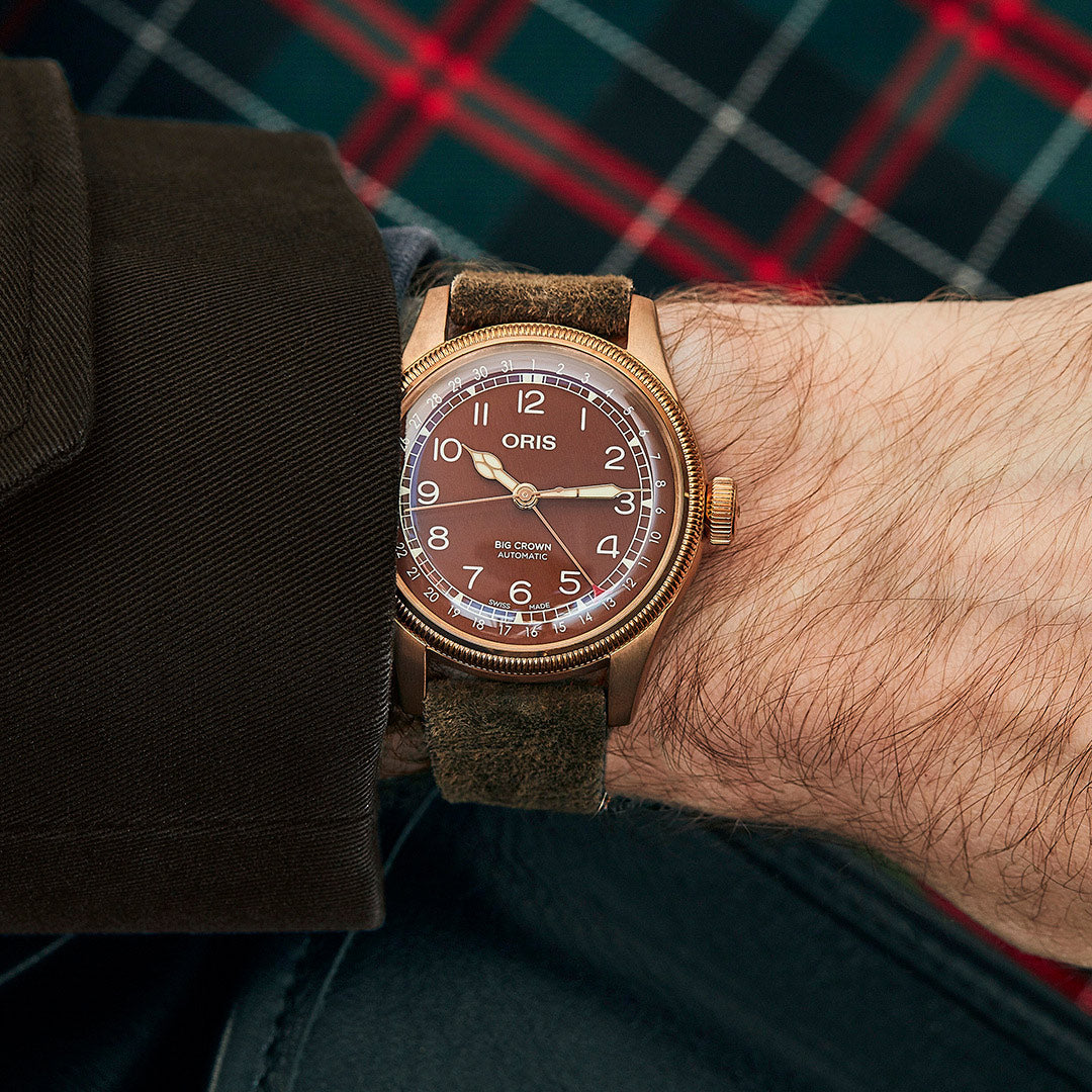 オリス ORIS ビッグクラウン ブロンズ ポインターデイト BIG CROWN 腕時計 メンズ 自動巻き 01 754 7741 3166-07 5 20 74BR【60回分割手数料無料!】