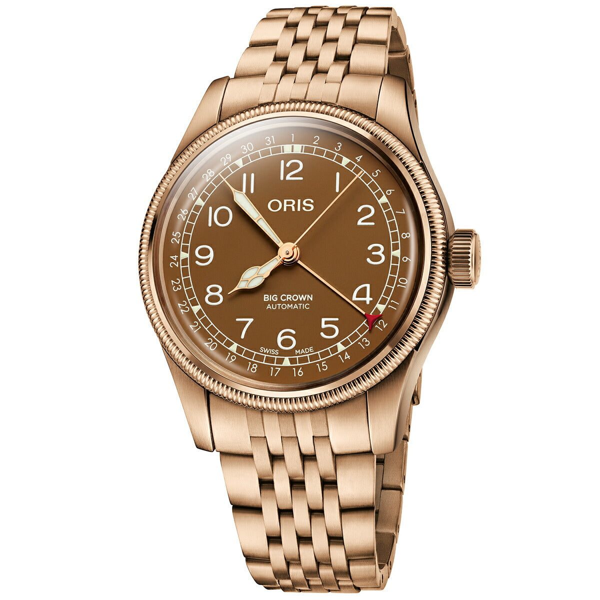 オリス ORIS ビッグクラウン ブロンズ ポインターデイト BIG CROWN 腕時計 メンズ 自動巻き 01 754 7741 3166-07 8 20 01【60回分割手数料無料!】