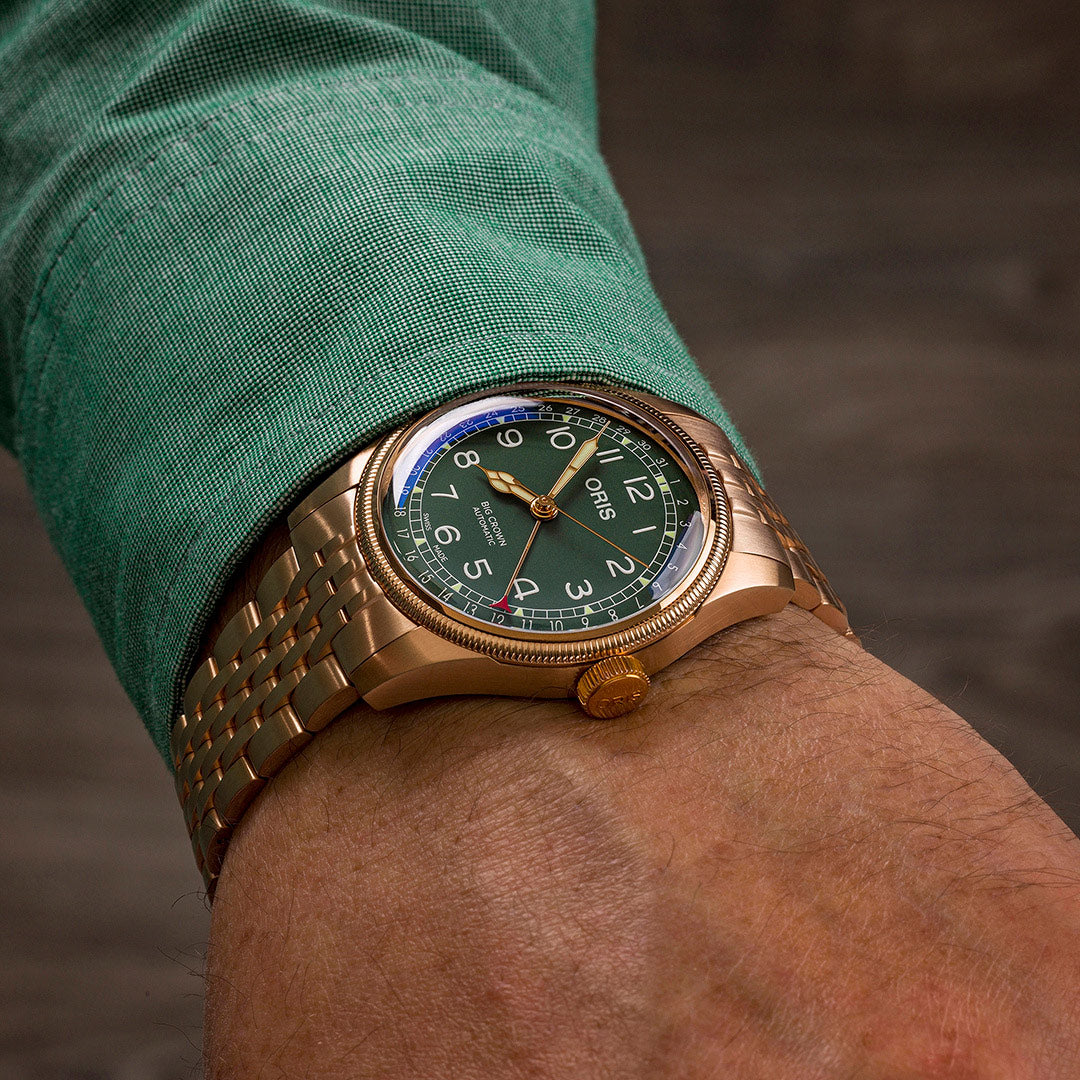 【60回分割手数料無料!】オリス ORIS ビッグクラウン ブロンズ ポインターデイト BIG CROWN 腕時計 メンズ 自動巻き 01 754 7741 3167-07 8 20 01