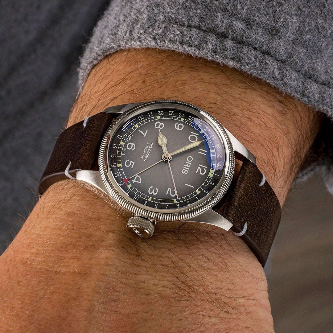 オリス ORIS ビッグクラウン ポインターデイト チェルボボランテ BIG CROWN 腕時計 メンズ 自動巻き 01 754 7779 4063-Set【60回分割手数料無料!】