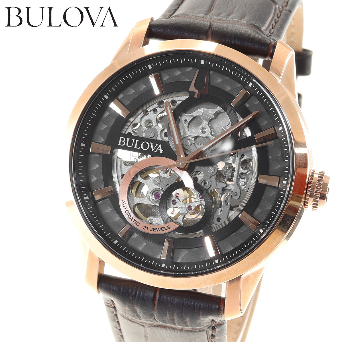 ブローバ BULOVA 腕時計 メンズ 自動巻き メカニカル スケルトン クラシック Classic 97A169