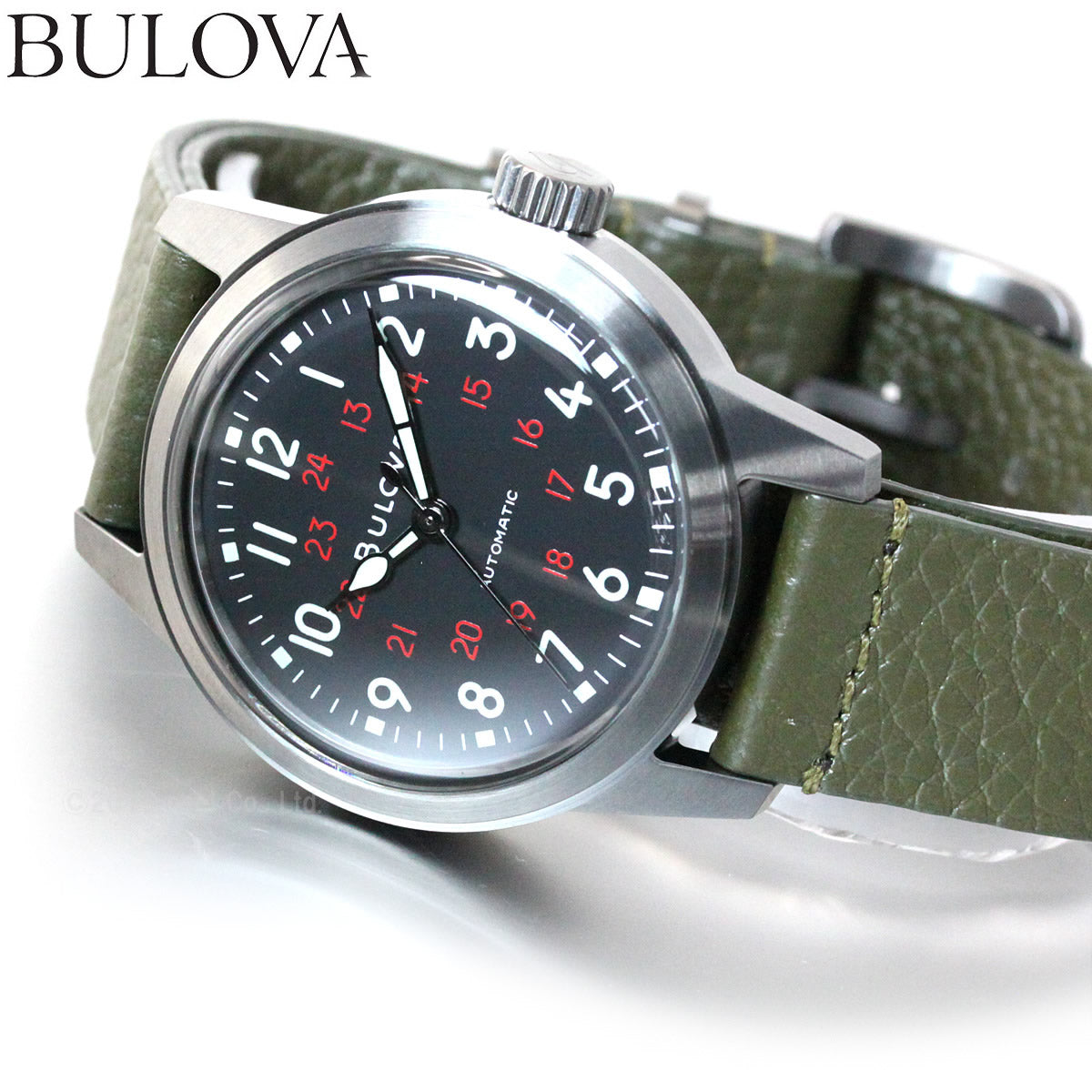 BULOVA ブローバ ミリタリー 腕時計 メンズ 自動巻き 98A255 BULOVA