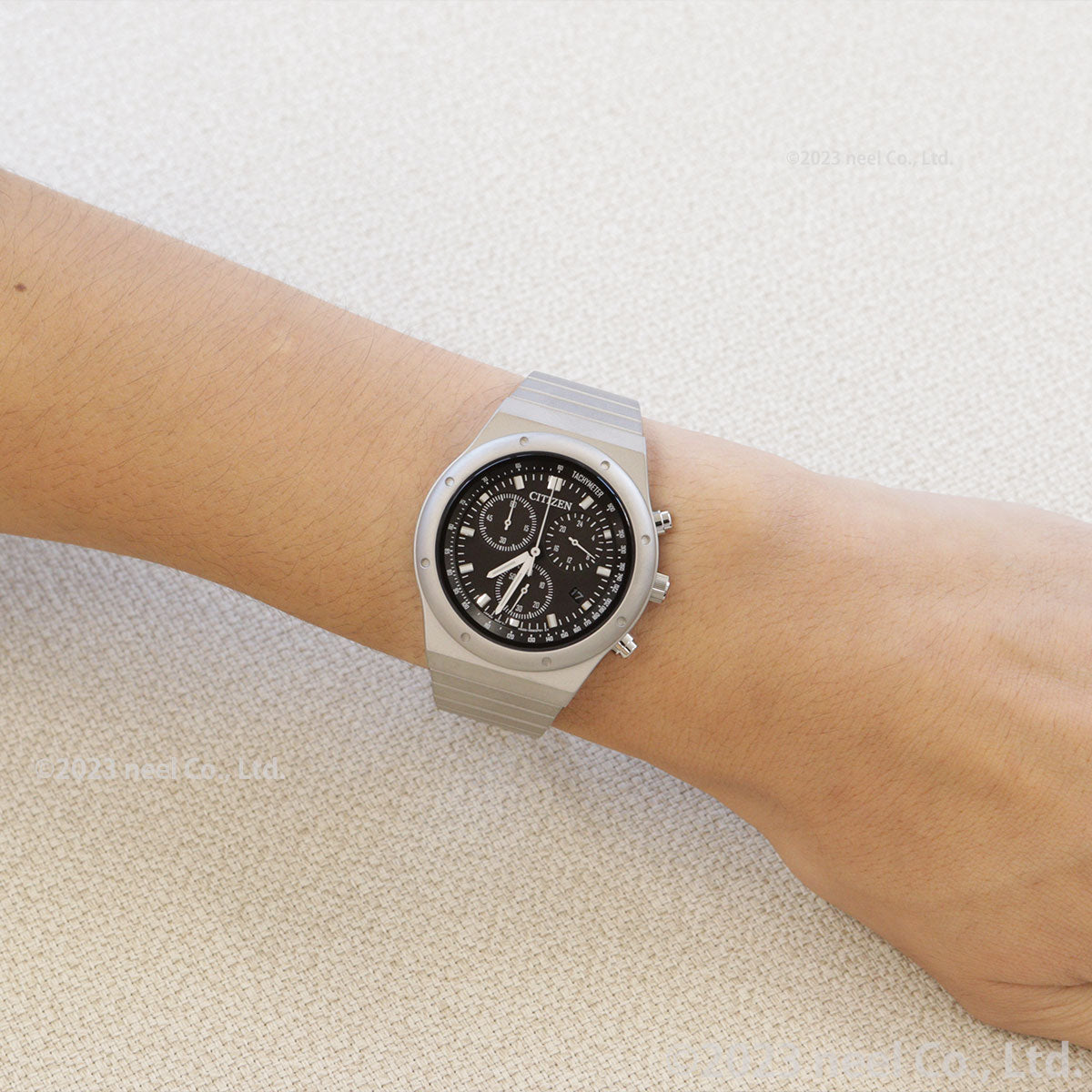 シチズンコレクション レコードレーベル 1984 chronograph 特定店取扱いモデル AT2540-57E エコドライブ ソーラー 腕時計 メンズ ブラック CITIZEN COLLECTION RECORD LABEL