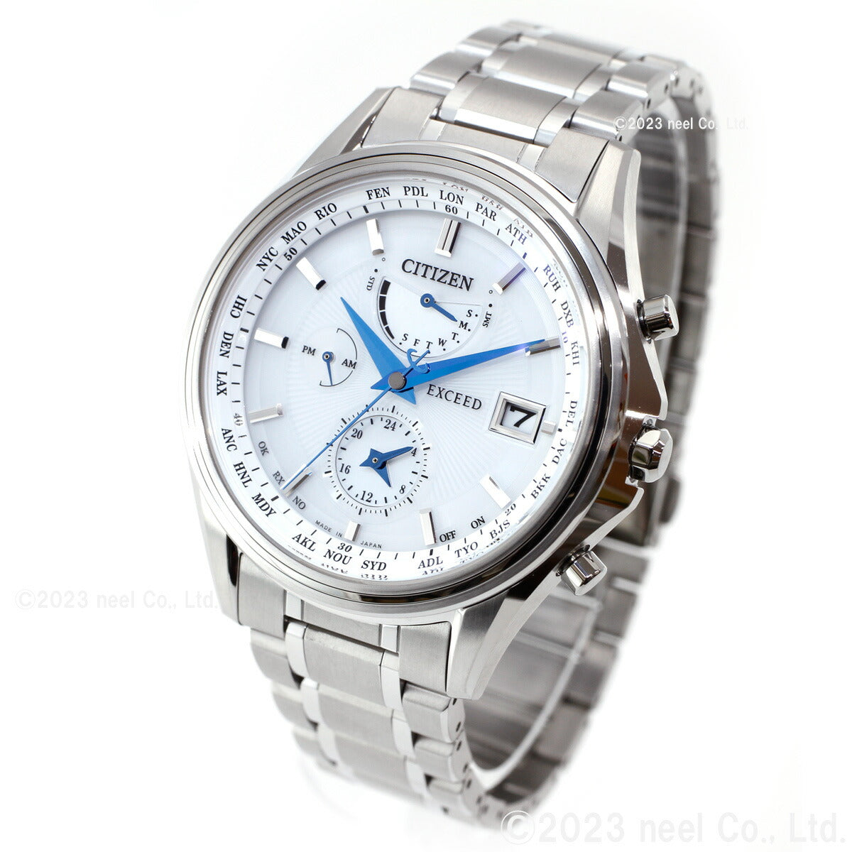 シチズン エクシード CITIZEN EXCEED エコドライブ 電波時計 45周年記念 ペアモデル メンズ 腕時計 AT9130-69W
