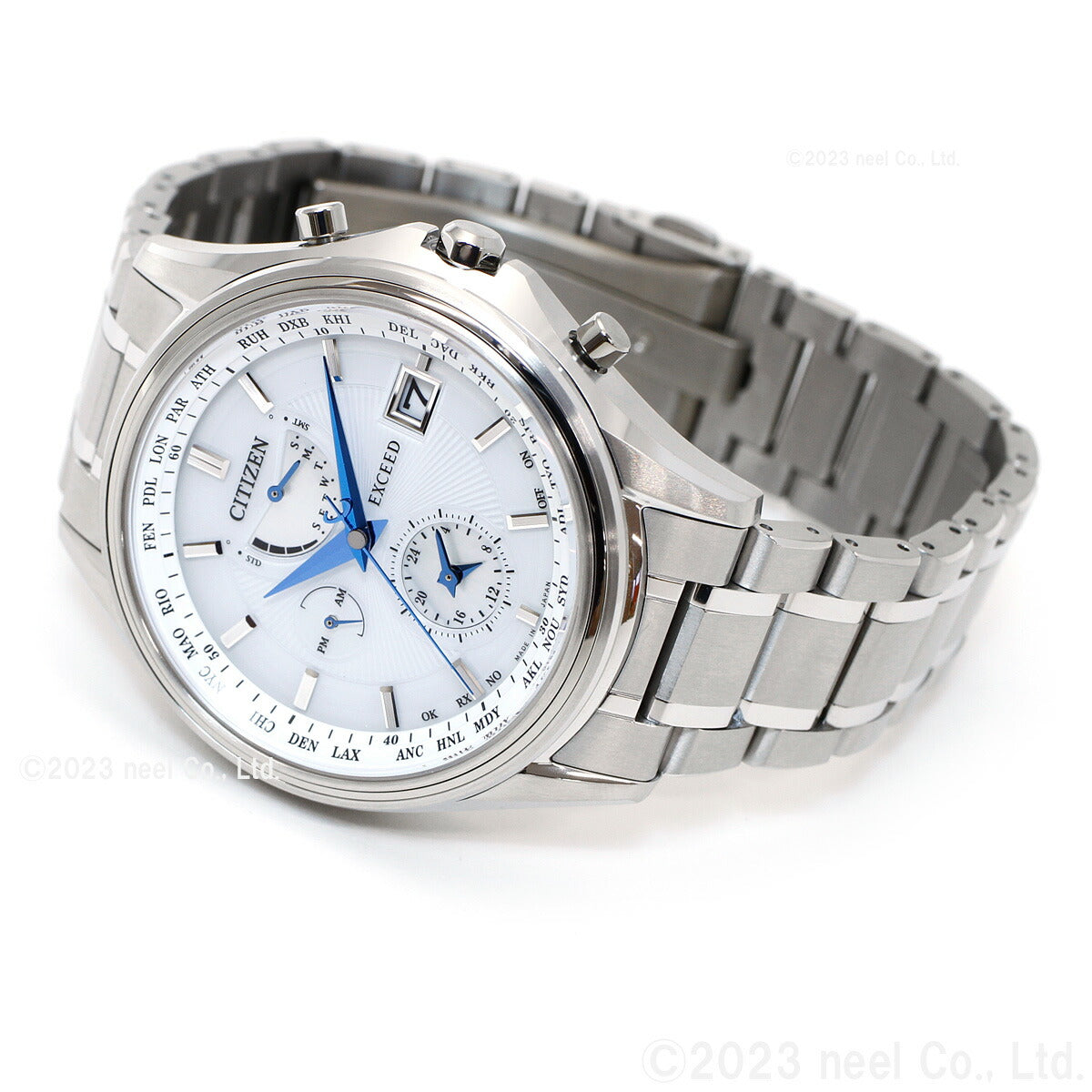 シチズン エクシード CITIZEN EXCEED エコドライブ 電波時計 45周年記念 ペアモデル メンズ 腕時計 AT9130-69W
