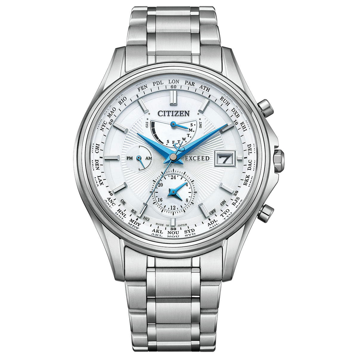 シチズン エクシード CITIZEN EXCEED エコドライブ 電波時計 45周年記念 ペアモデル メンズ 腕時計 AT9130-69W