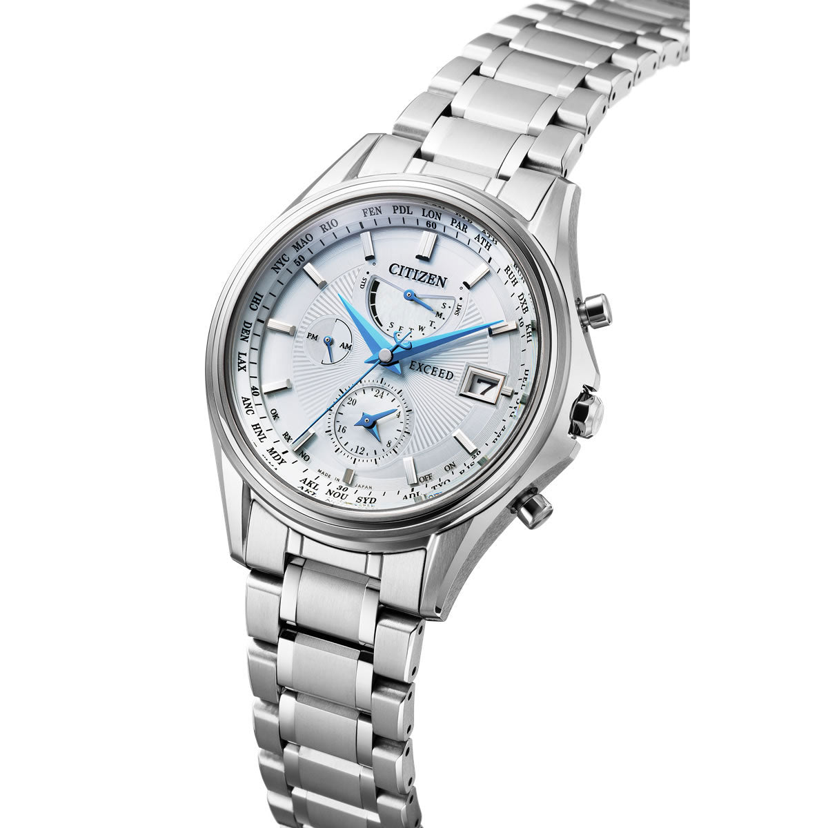シチズン エクシード CITIZEN EXCEED エコドライブ 電波時計 45周年記念 ペアモデル メンズ 腕時計 AT9130-69W