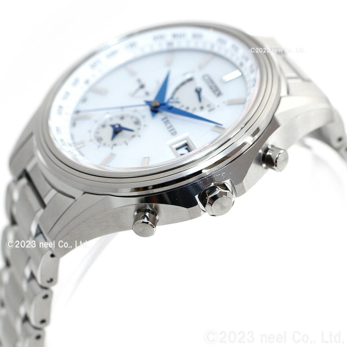 シチズン エクシード CITIZEN EXCEED エコドライブ 電波時計 45周年記念 ペアモデル メンズ 腕時計 AT9130-69W