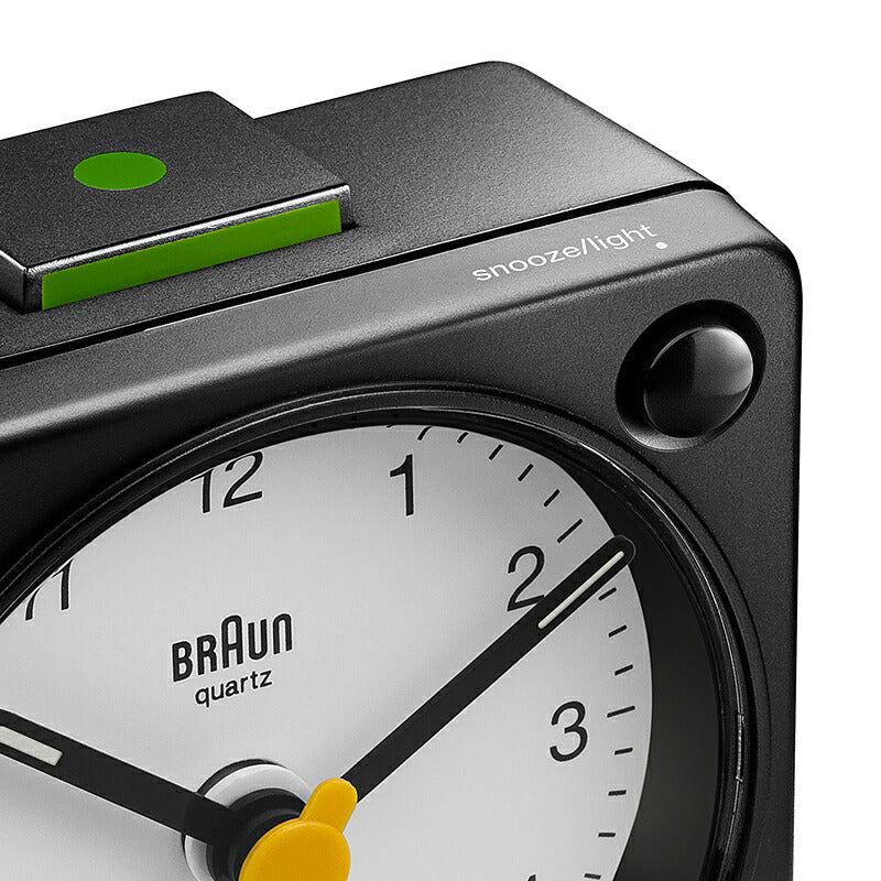 BRAUN ブラウン アラームクロック BC02XBW アナログ 目覚まし時計 置時計 Alarm Clock 57mm ブラック ホワイト