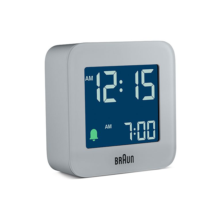 BRAUN ブラウン アラームクロック BC08G デジタル 目覚まし時計 置時計 Digital Clock 57mm グレー