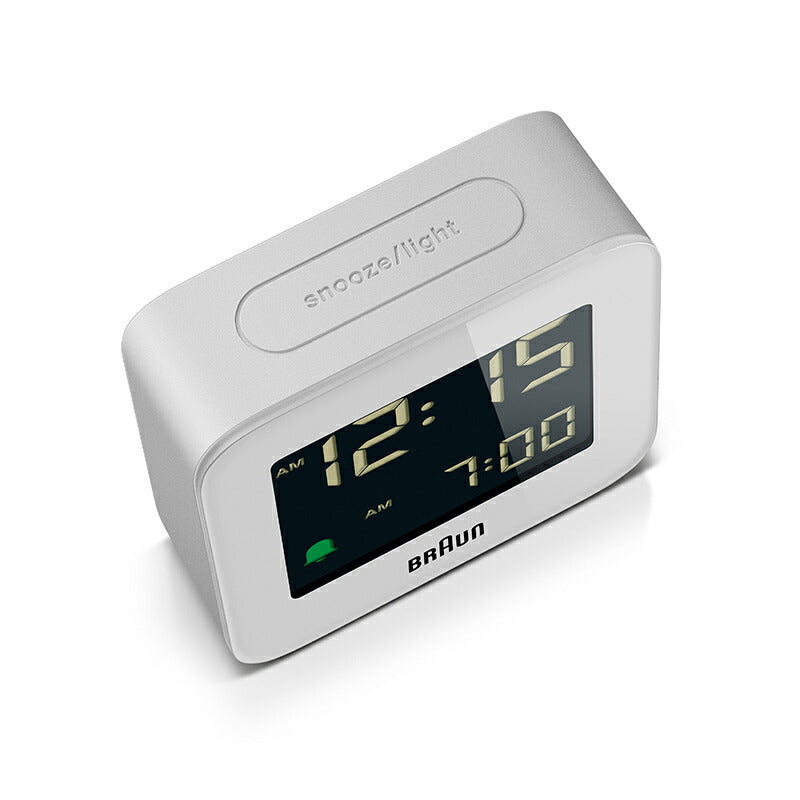 BRAUN ブラウン アラームクロック BC08W デジタル 目覚まし時計 置時計 トラベルクロック Digital Clock 57.5mm ホワイト