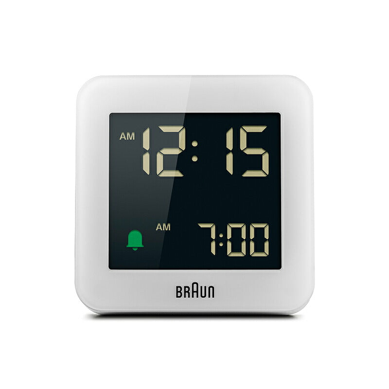 BRAUN ブラウン アラームクロック BC09W デジタル 目覚まし時計 置時計 Digital Clock 75mm ホワイト
