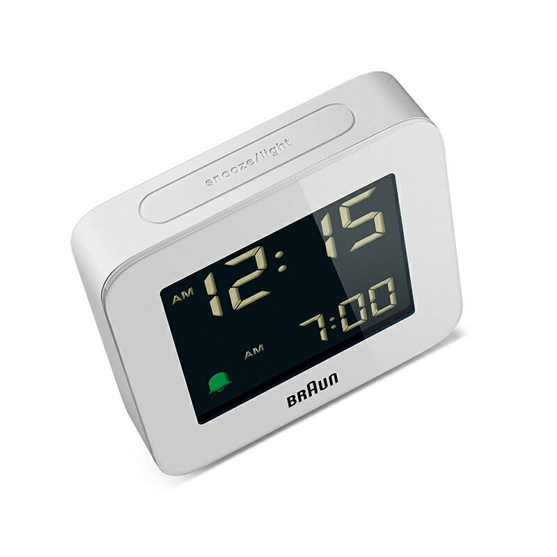 BRAUN ブラウン アラームクロック BC09W デジタル 目覚まし時計 置時計 Digital Clock 75mm ホワイト