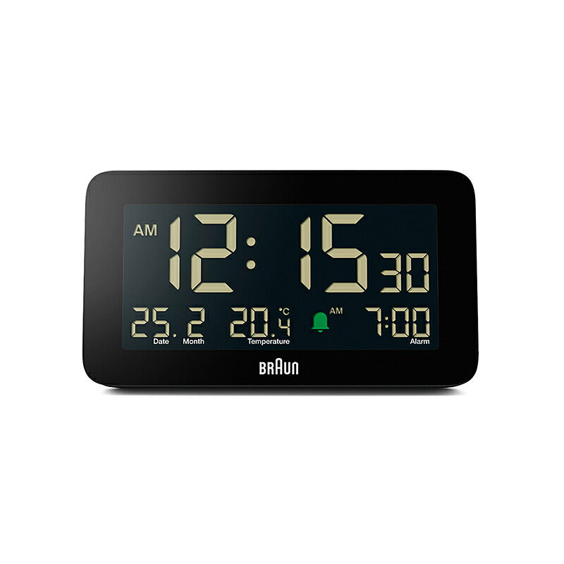 BRAUN ブラウン アラームクロック BC10B 多機能 デジタル 目覚まし時計 置時計 Digital Alarm Clock 135mm ブラック