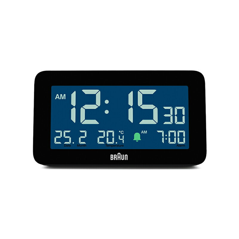 BRAUN ブラウン アラームクロック BC10B 多機能 デジタル 目覚まし時計 置時計 Digital Alarm Clock 135mm ブラック
