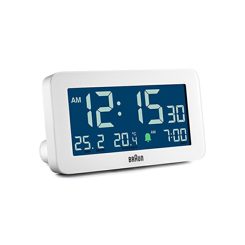 BRAUN ブラウン アラームクロック BC10W 多機能 デジタル 目覚まし時計 置時計 Digital Alarm Clock 135mm ホワイト
