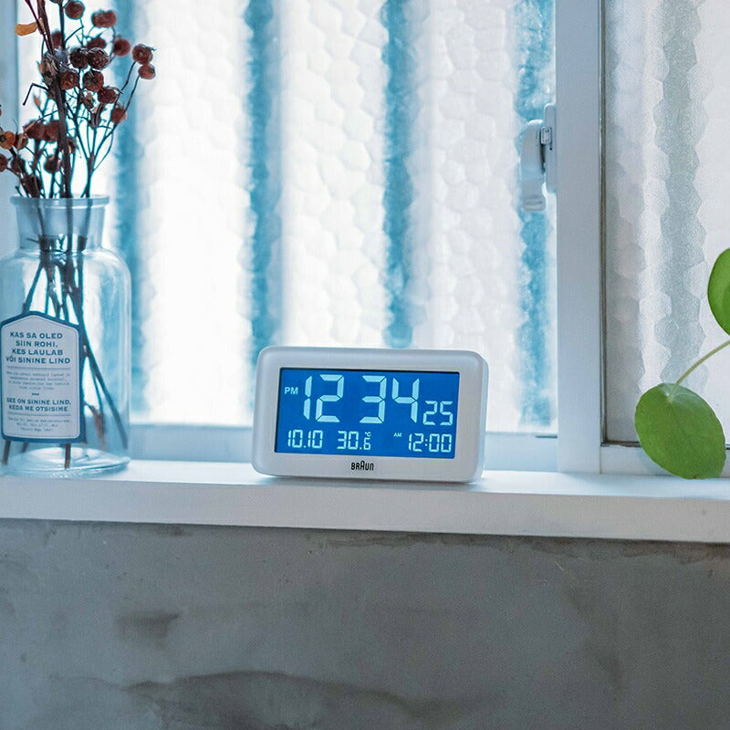 BRAUN ブラウン アラームクロック BC10W 多機能 デジタル 目覚まし時計 置時計 Digital Alarm Clock 135mm ホワイト