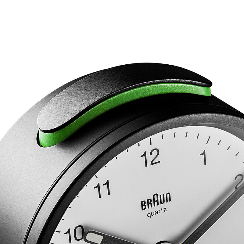 BRAUN ブラウン アラームクロック BC12BW アナログ 目覚まし時計 置時計 Classic Alarm Clock 75mm ブラック ホワイト