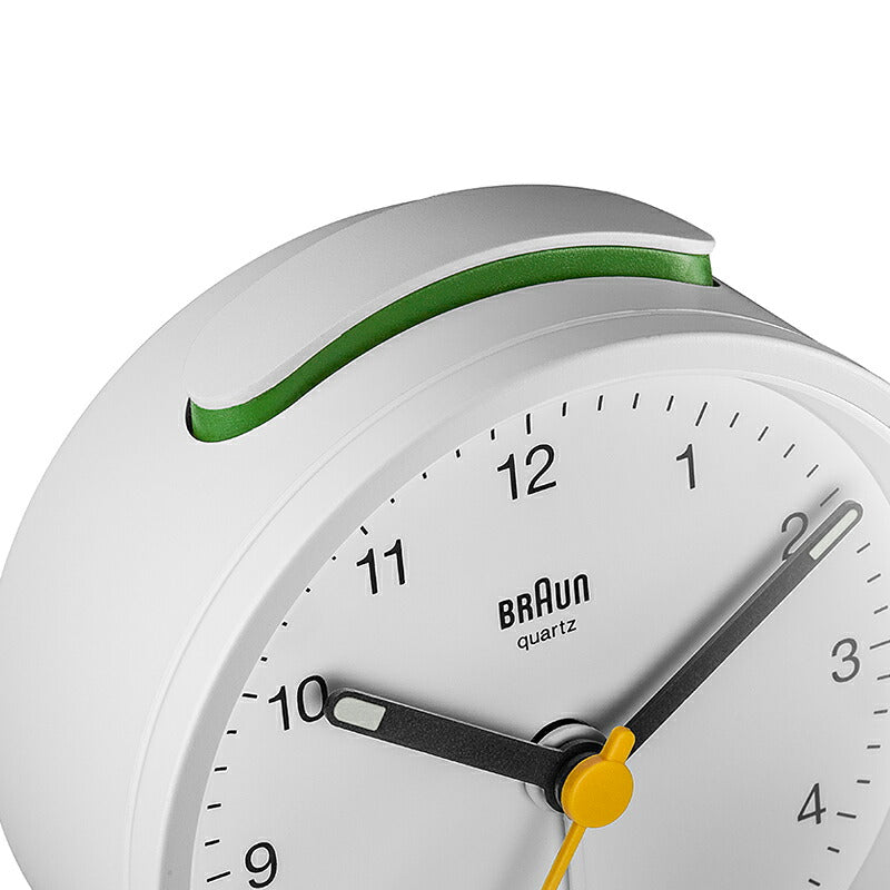 BRAUN ブラウン アラームクロック BC12W アナログ 目覚まし時計 置時計 Classic Alarm Clock 75mm ホワイト