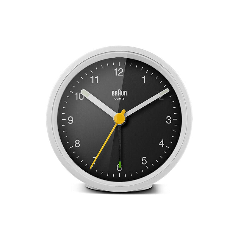 BRAUN ブラウン アラームクロック BC12WB アナログ 目覚まし時計 置時計 Classic Alarm Clock 75mm ホワイト ブラック