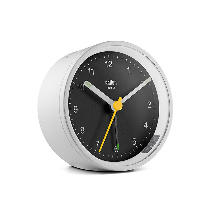 BRAUN ブラウン アラームクロック BC12WB アナログ 目覚まし時計 置時計 Classic Alarm Clock 75mm ホワイト ブラック