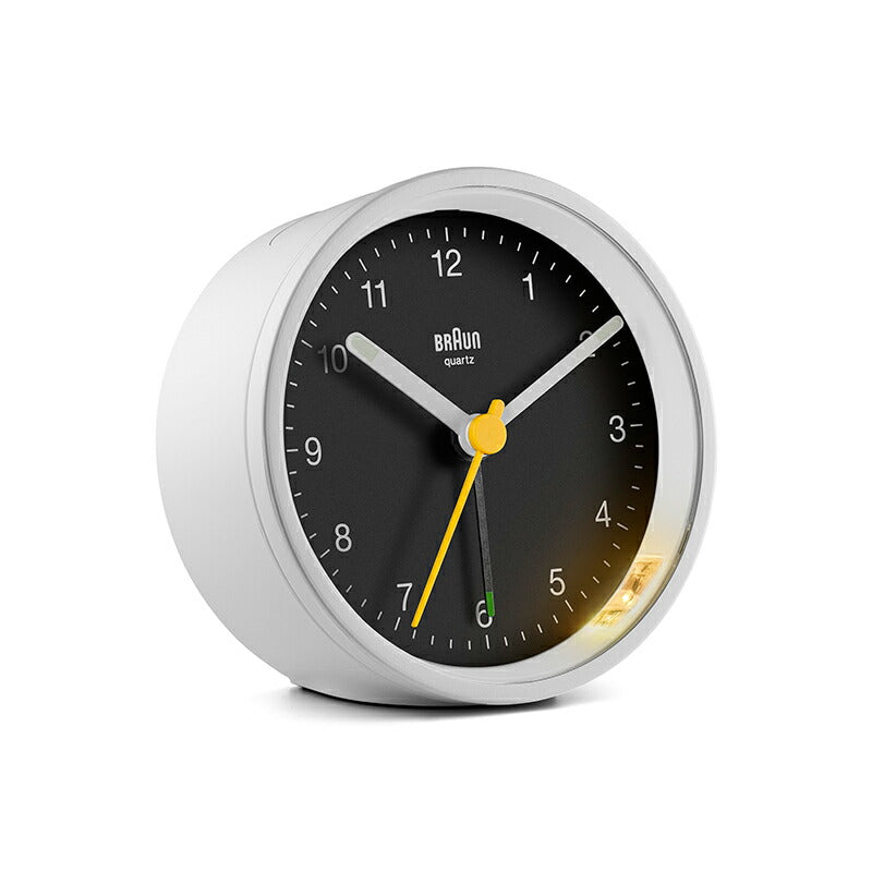 BRAUN ブラウン アラームクロック BC12WB アナログ 目覚まし時計 置時計 Classic Alarm Clock 75mm ホワイト ブラック