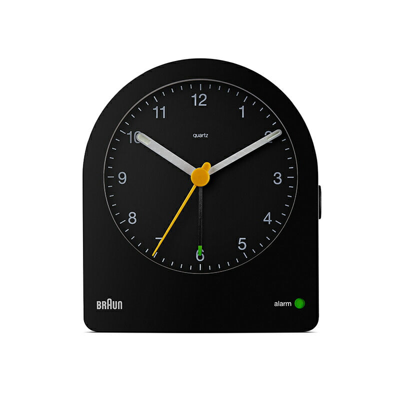 BRAUN ブラウン アラームクロック BC22B アナログ 目覚まし時計 置時計 Alarm Clock 78mm ブラック
