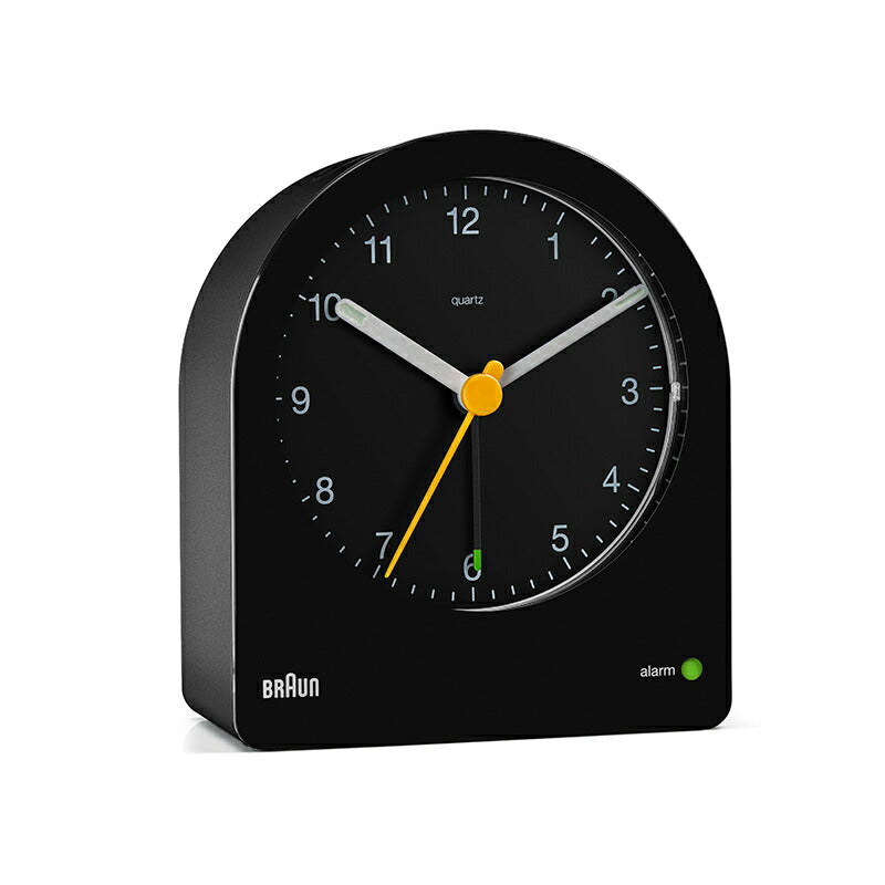 BRAUN ブラウン アラームクロック BC22B アナログ 目覚まし時計 置時計 Alarm Clock 78mm ブラック