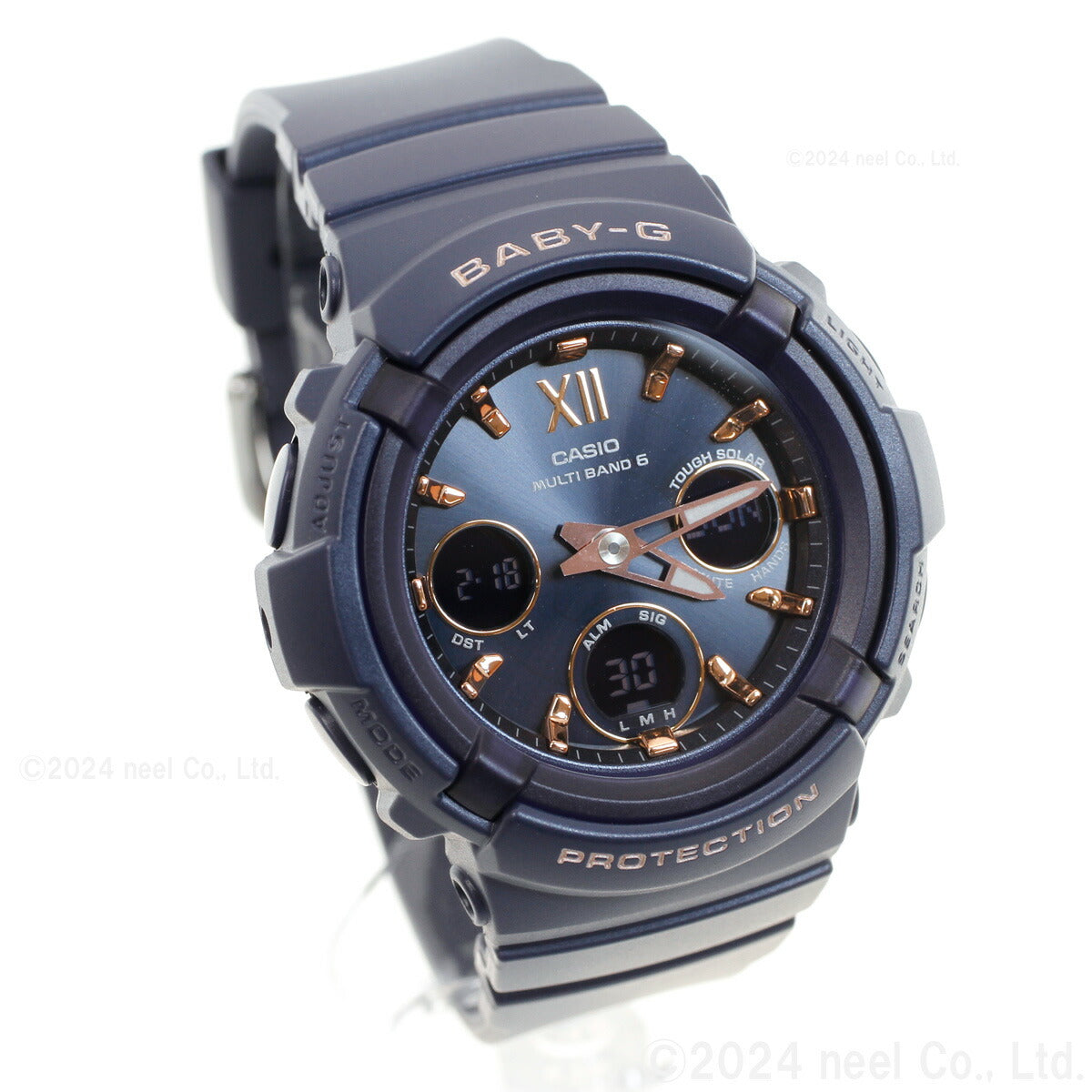 BABY-G ベビーG カシオ BGA-2800シリーズ BGA-2800-2AJF レディース 腕時計 電波ソーラー アナデジ 樹脂バンド ネイビー