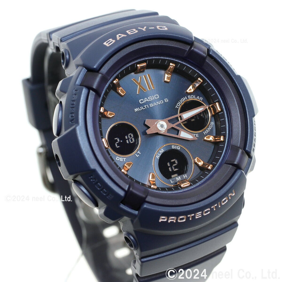 BABY-G ベビーG カシオ BGA-2800シリーズ BGA-2800-2AJF レディース 腕時計 電波ソーラー アナデジ 樹脂バンド ネイビー