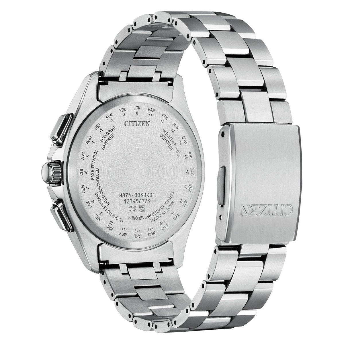 シチズン アテッサ CITIZEN ATTESA エコドライブ 電波時計 腕時計 ダイレクトフライト ムーンフェイズ BY1001-66E 月齢自動計算機能 ルナプログラム 搭載