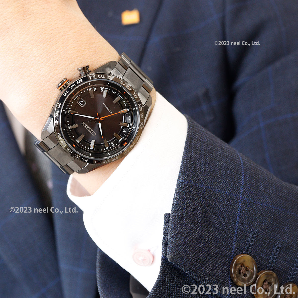 シチズン アテッサ CITIZEN ATTESA エコドライブ 電波時計 腕時計 メンズ CB0286-61E ACT Line Black Titanium Series【2024 新作】