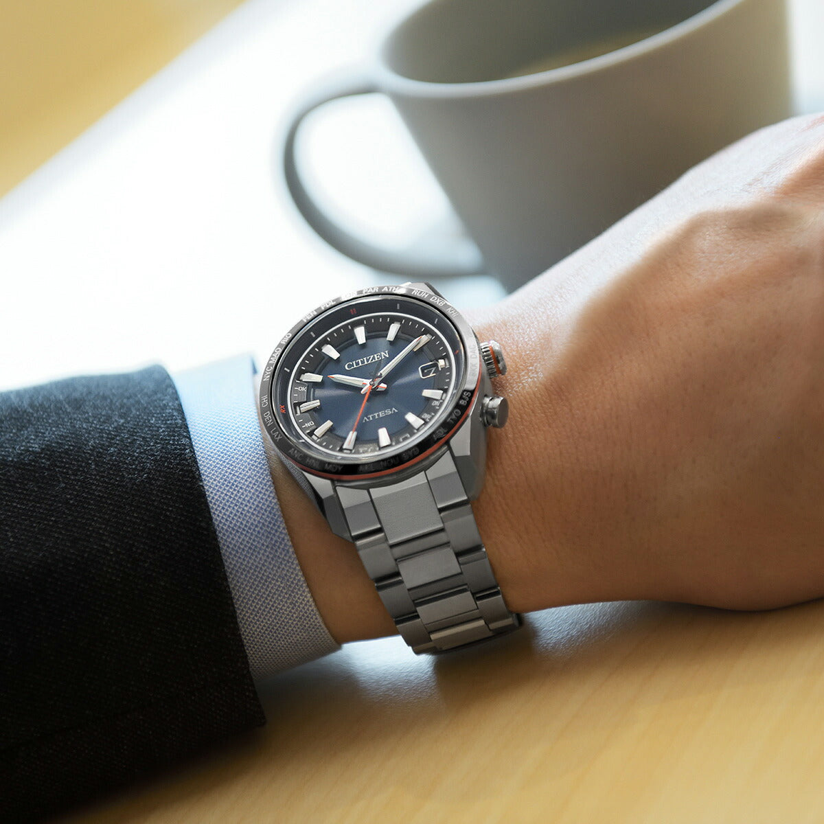 シチズン アテッサ CITIZEN ATTESA エコドライブ 電波時計 腕時計 メンズ CB0287-68L ACT Line Black Titanium Series【2024 新作】