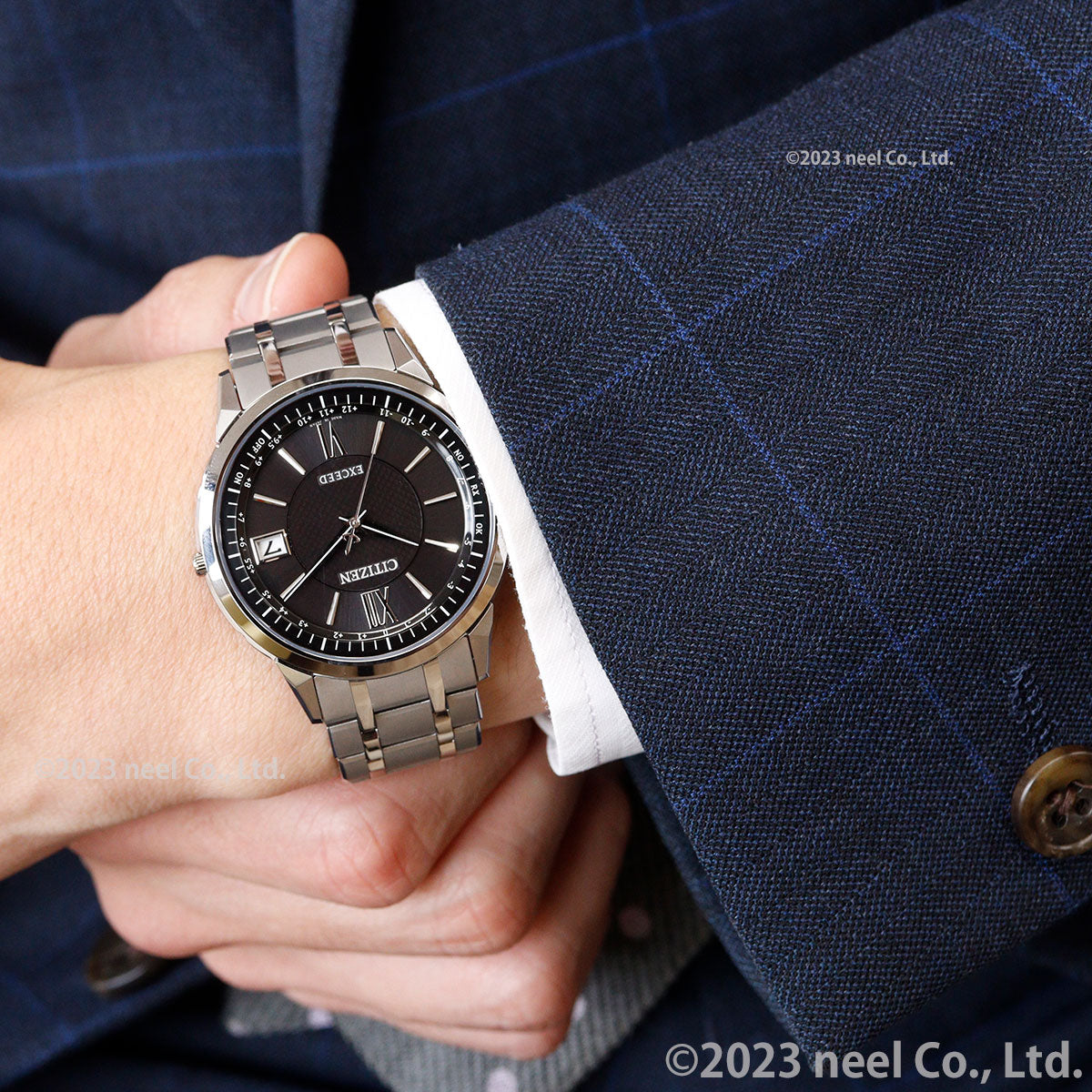 シチズン エクシード CITIZEN EXCEED エコドライブ 電波時計 腕時計 メンズ ダイレクトフライト CB1140-61E【2024 新作】