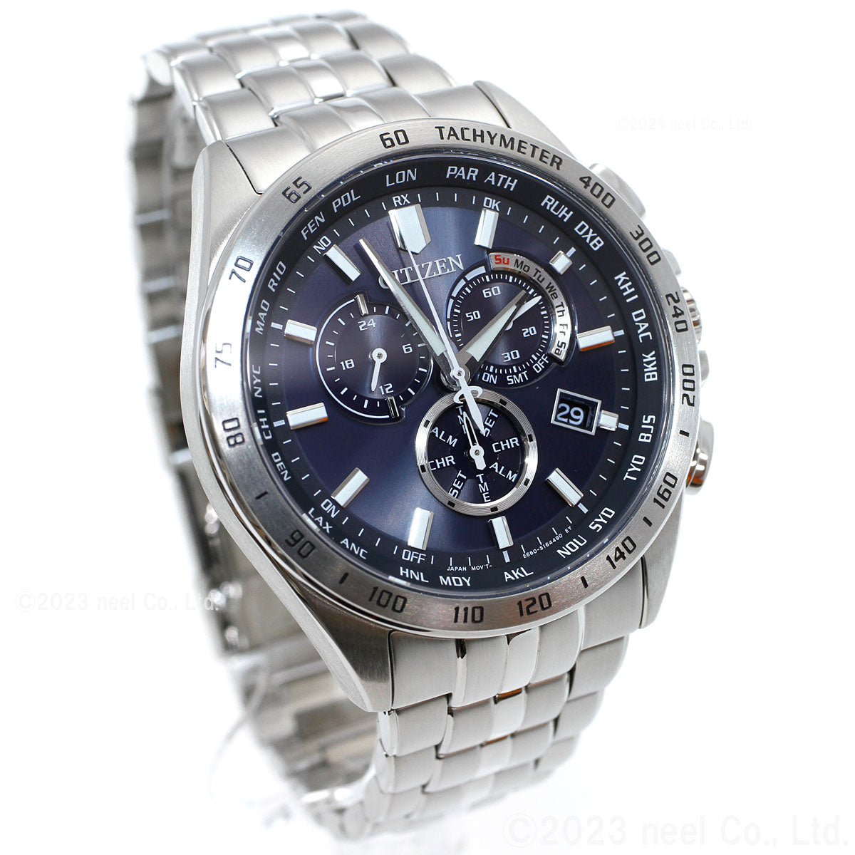 シチズンコレクション CITIZEN COLLECTION エコドライブ ソーラー 電波時計 腕時計 メンズ ダイレクトフライト クロノグラフ CB5870-91L