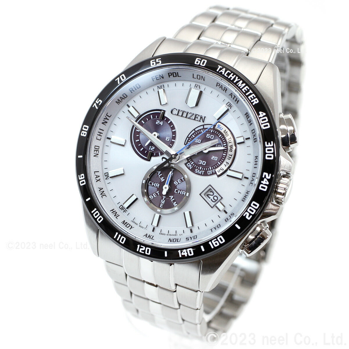 シチズンコレクション CITIZEN COLLECTION エコドライブ ソーラー 電波時計 腕時計 メンズ ダイレクトフライト クロノグラフ CB5874-90A