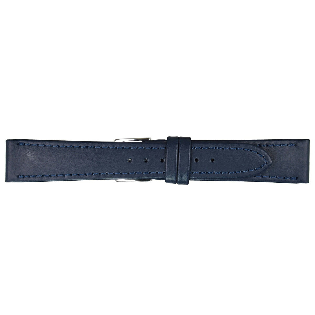ミモザ MIMOSA 腕時計 替えバンド ベルト メンズ Eカーフ カーフ 17mm ネイビー/シルバー 時計 時計バンド 時計ベルト 革 牛革