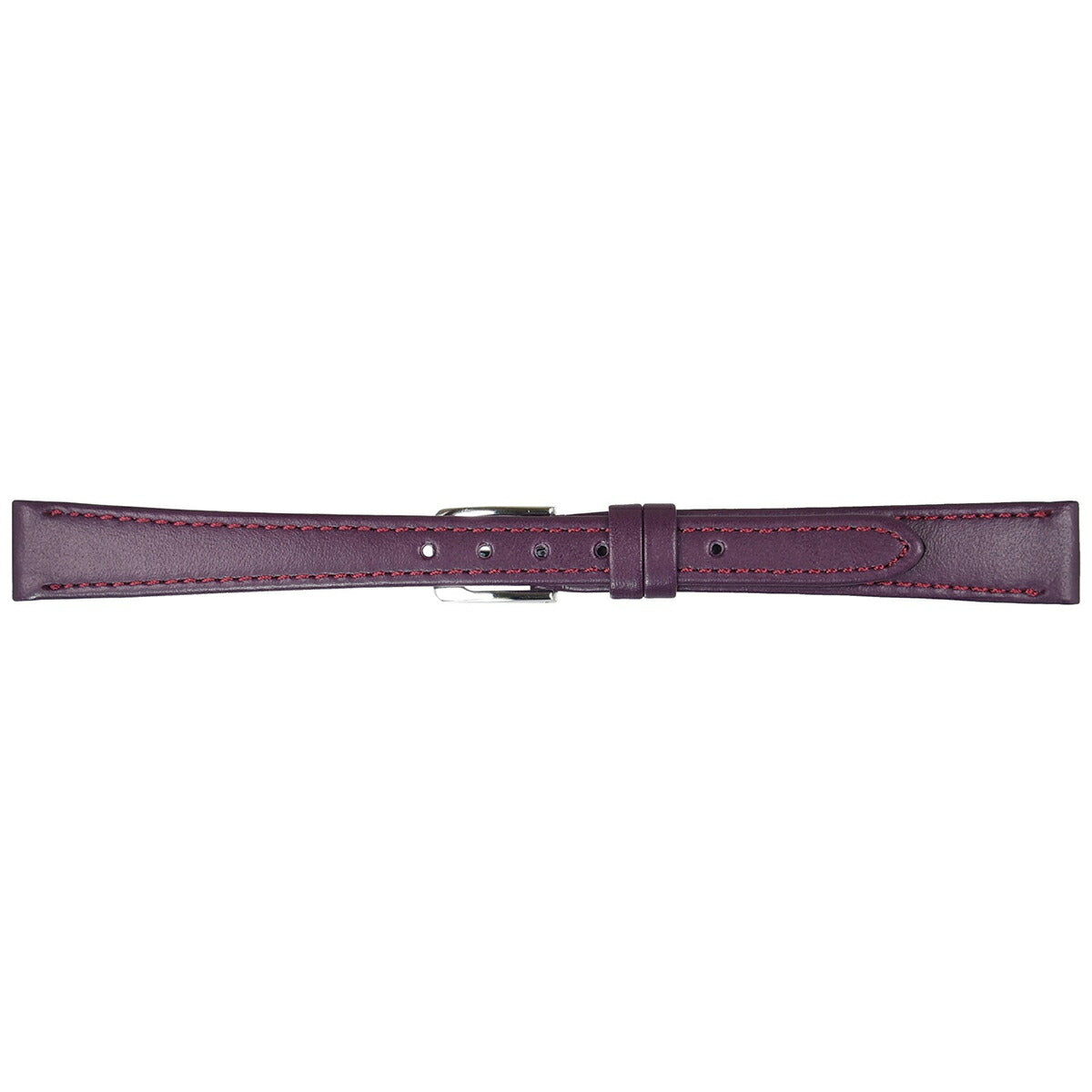 ミモザ MIMOSA 腕時計 替えバンド ベルト レディース Eカーフ カーフ 14mm ワイン/シルバー 時計 時計バンド 時計ベルト 革 牛革