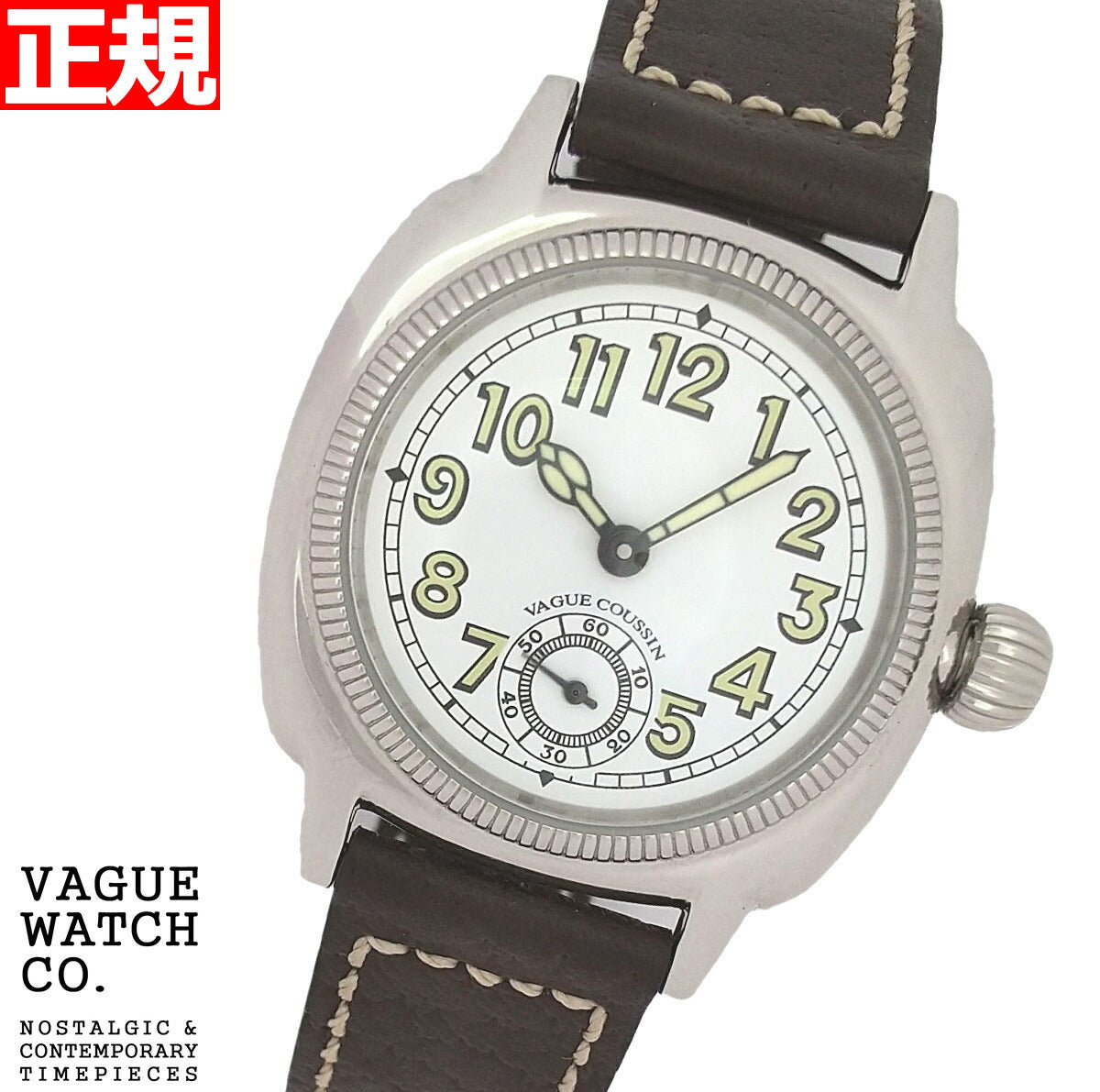 ヴァーグウォッチ VAGUE WATCH Co. 腕時計 COUSSIN(クッサン) スモールセコンド ピッグスキンレザー CO-S-003