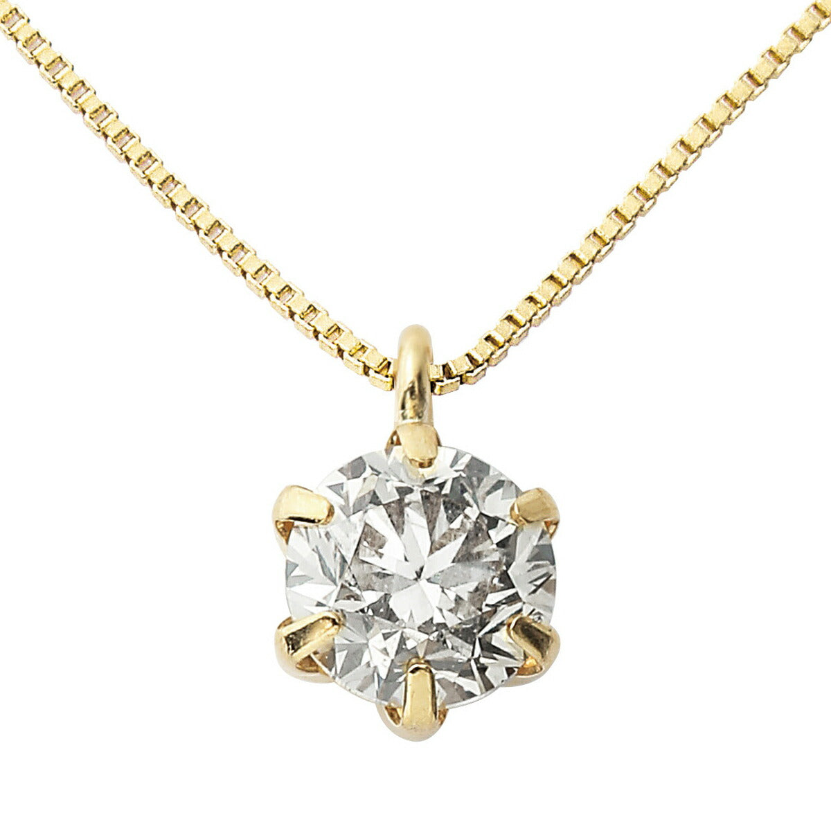 ダイヤモンド ネックレス 0.3カラット 0.3ct イエローゴールド 18金 K18 D15041922 UGL鑑別カード付