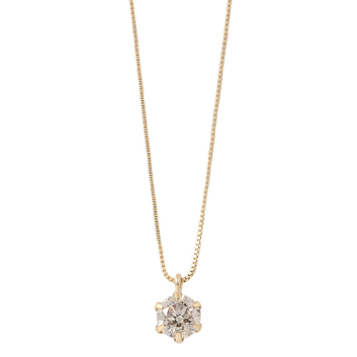 ダイヤモンド ネックレス 0.3カラット 0.3ct イエローゴールド 18金 K18 D15041922 UGL鑑別カード付