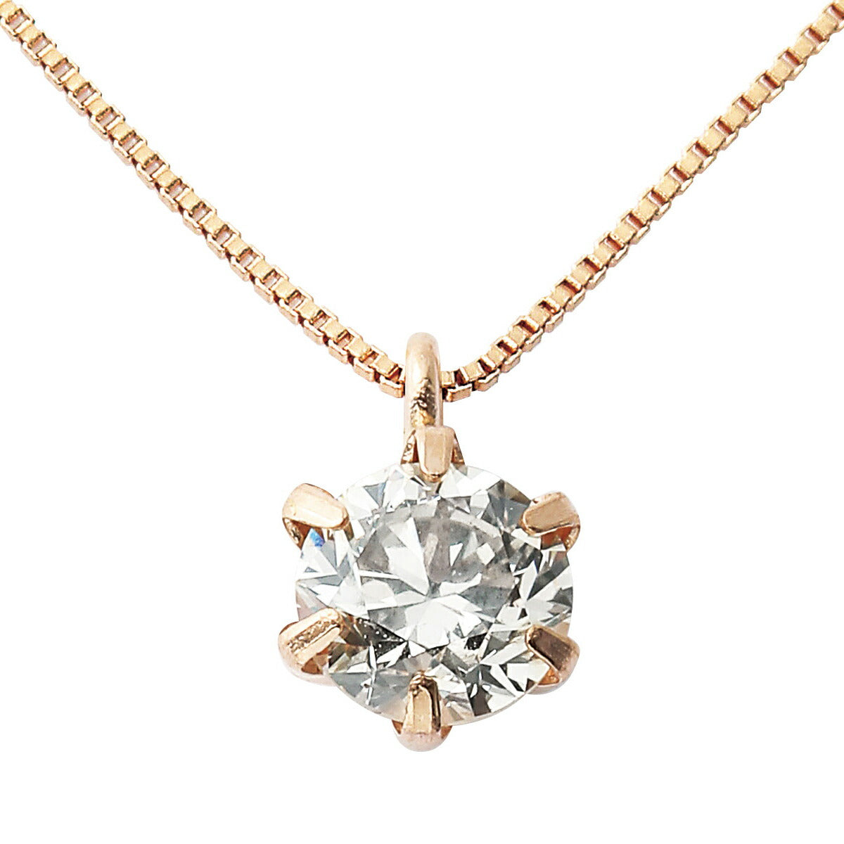 ダイヤモンド ネックレス 0.3カラット 0.3ct ピンクゴールド 18金 K18 D15041928 UGL鑑別カード付