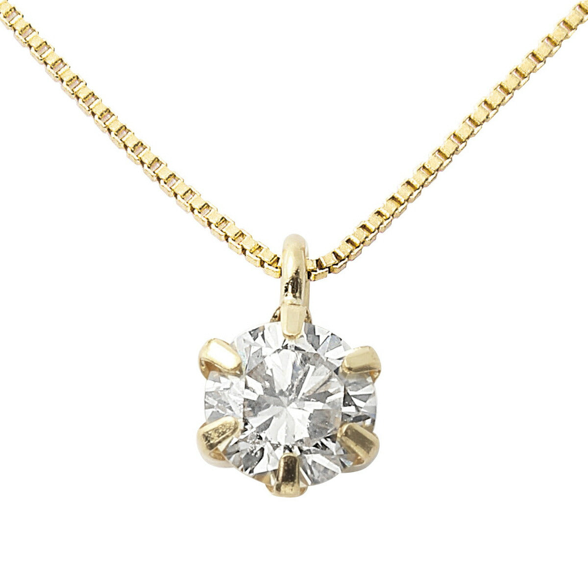 ダイヤモンド ネックレス 0.2カラット 0.2ct イエローゴールド 18金 K18 D15042065 UGL鑑別カード付