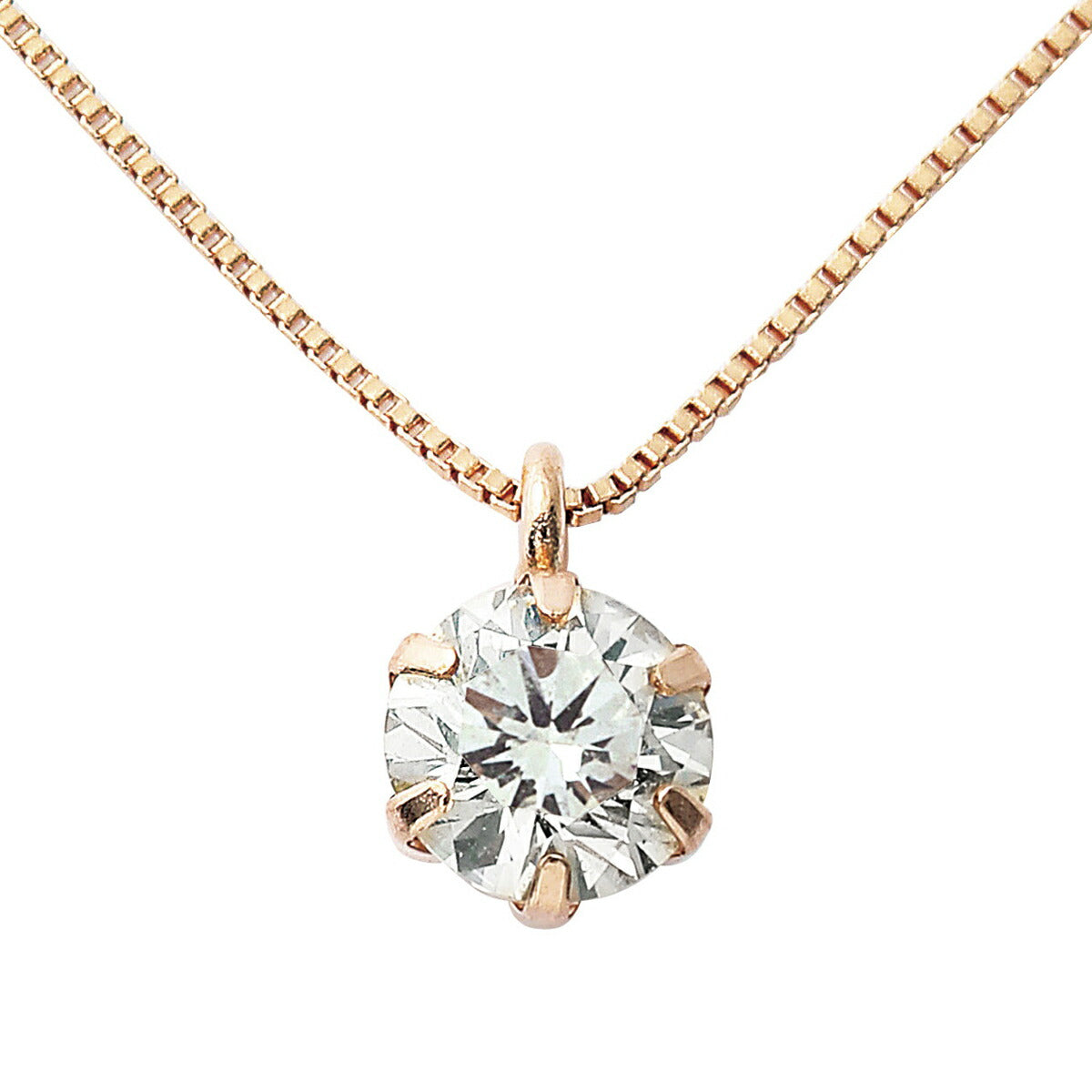ダイヤモンド ネックレス 0.2カラット 0.2ct ピンクゴールド 18金 K18 D15042071 UGL鑑別カード付