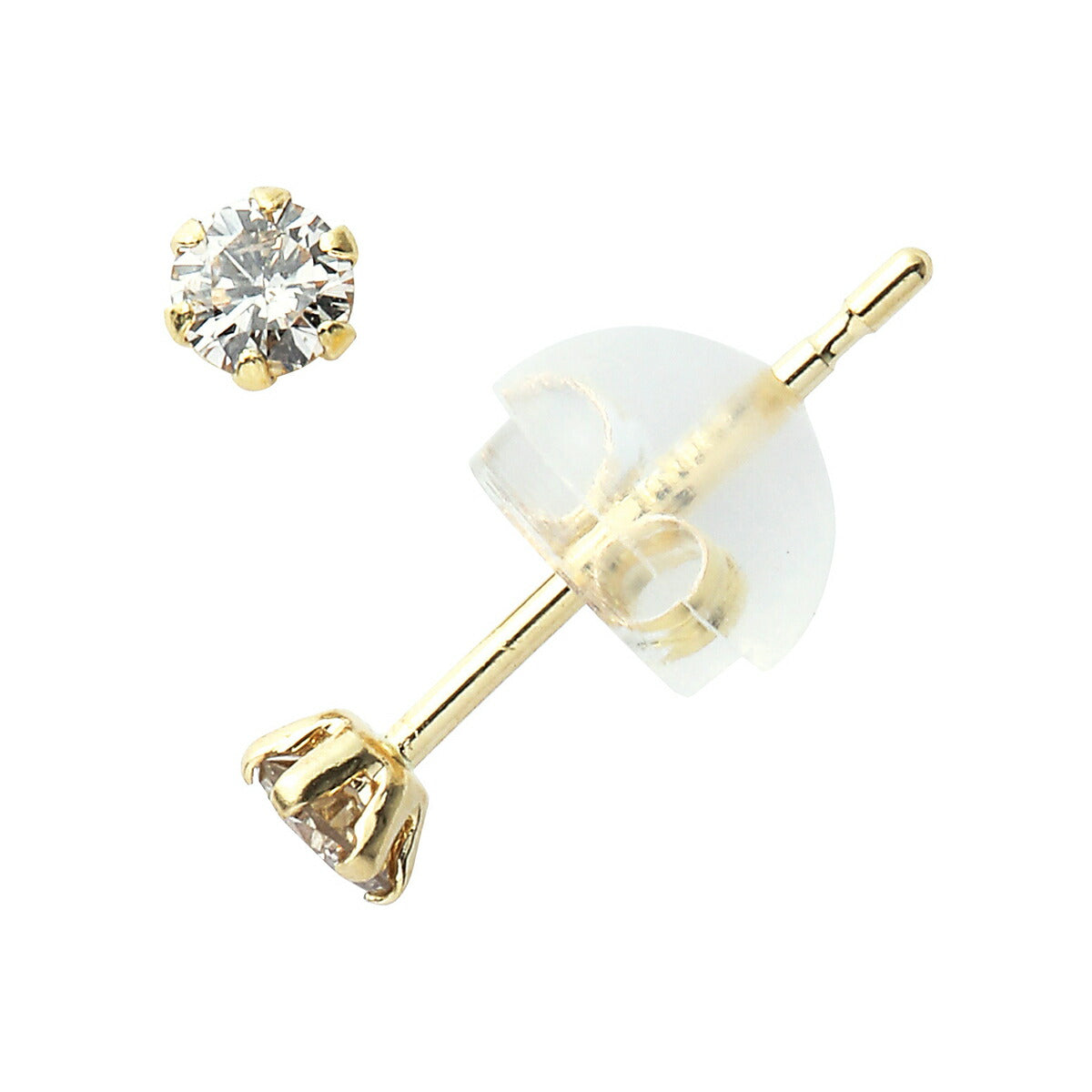 ダイヤモンド ピアス 0.1カラット 0.1ct イエローゴールド 18金 K18