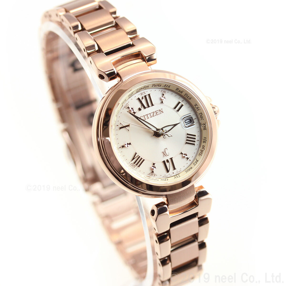 シチズン クロスシー CITIZEN xC エコドライブ ソーラー 電波時計 腕時計 レディース ハッピーフライト EC1032-54X