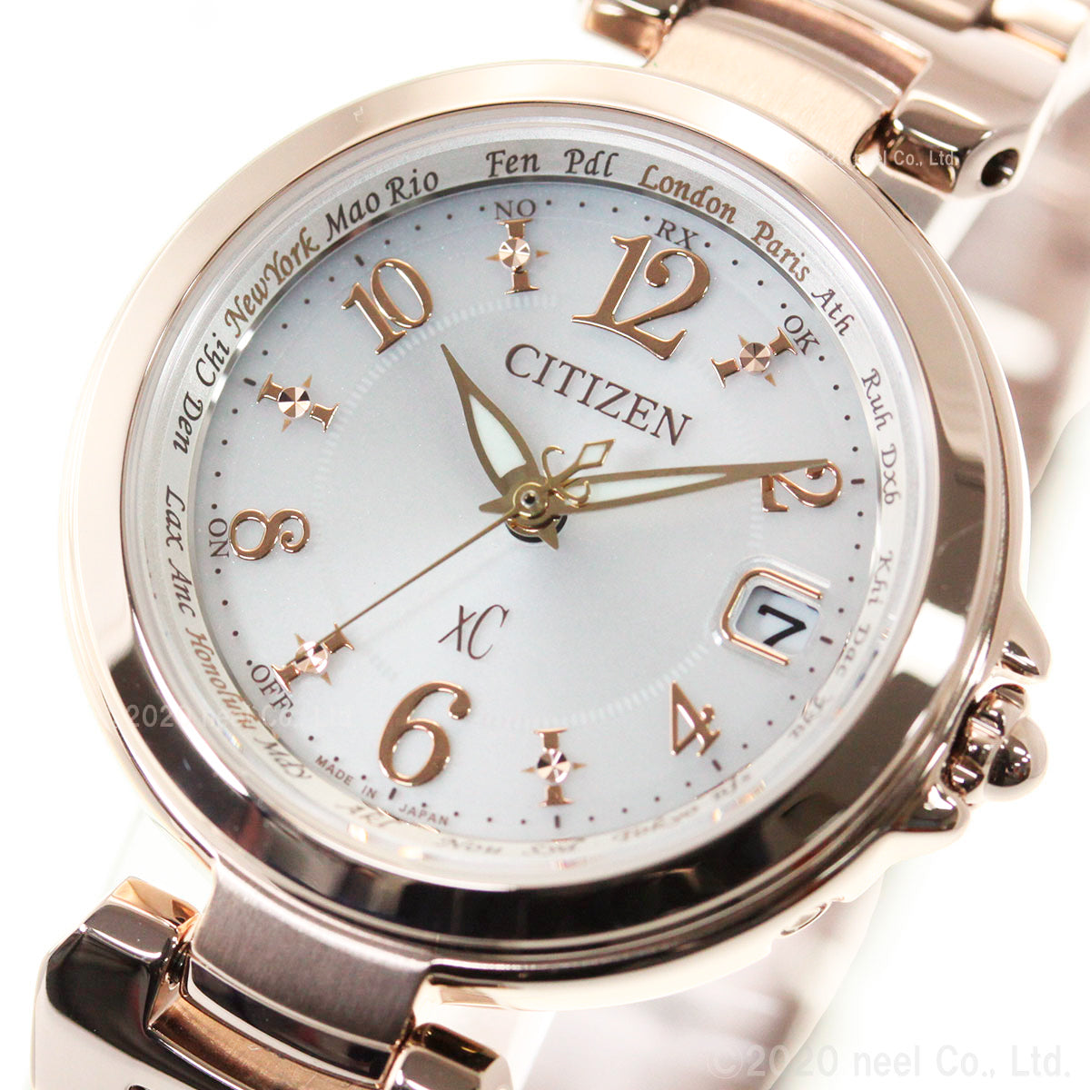 シチズン クロスシー CITIZEN xC エコドライブ 電波時計 ハッピーフライト 腕時計 レディース basic collection EC1037-51A